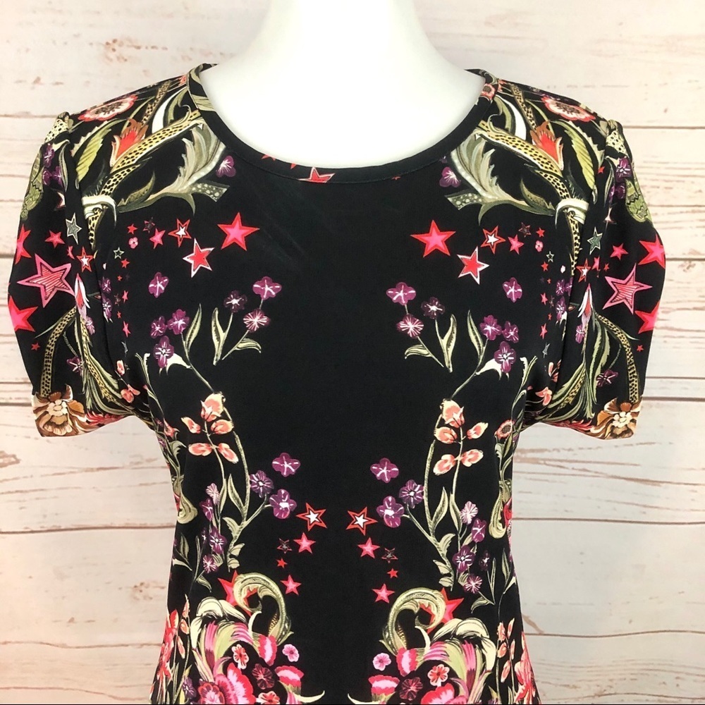 Roberto Cavalli Baroque Floral Galaxy Star Dress View 3